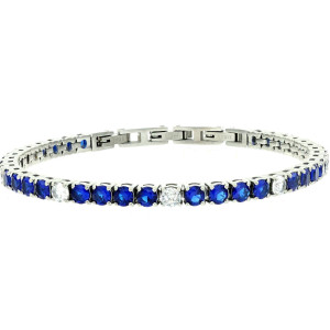 BRACCIALE CM 18+3 UOMO IN ACCIAIO MM 4 TENNIS MICROFUSIONE