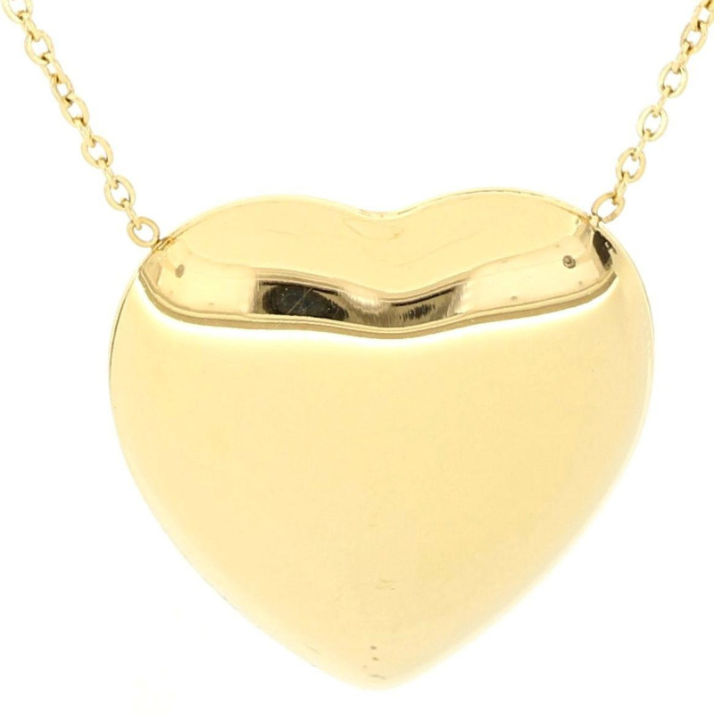 COLLANA ASTERIA CM 40+5 CON CUORE MM 30 ASTERIA IN ACCIAIO