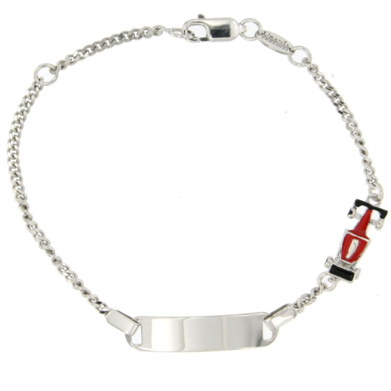BRACCIALE "BABY" IN ARGENTO 925 CON TARGA FERRARI