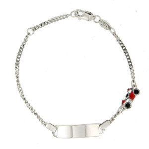 BRACCIALE "BABY" IN ARGENTO 925 CON TARGA MOTO