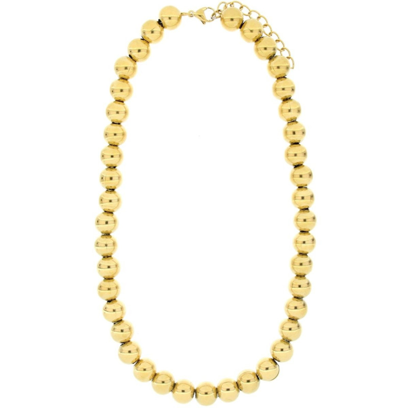 COLLANA "SFERA" CM 41+5 MM 10 ASTERIA IN ACCIAIO
