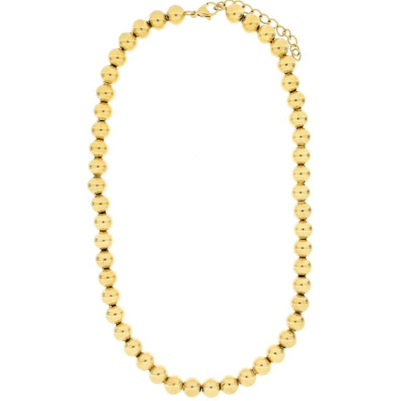 COLLANA "SFERA" CM 41+5 MM 8 ASTERIA IN ACCIAIO