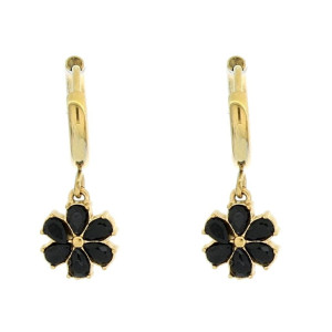 ORECCHINI BOCCOLA CON FIORE MM 10 ADANA IN ACCIAIO