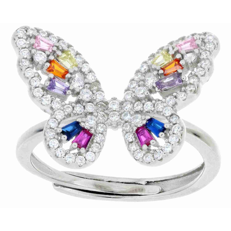 ANELLO MISTI FARFALLA MM 21X14 IN ARGENTO 925
