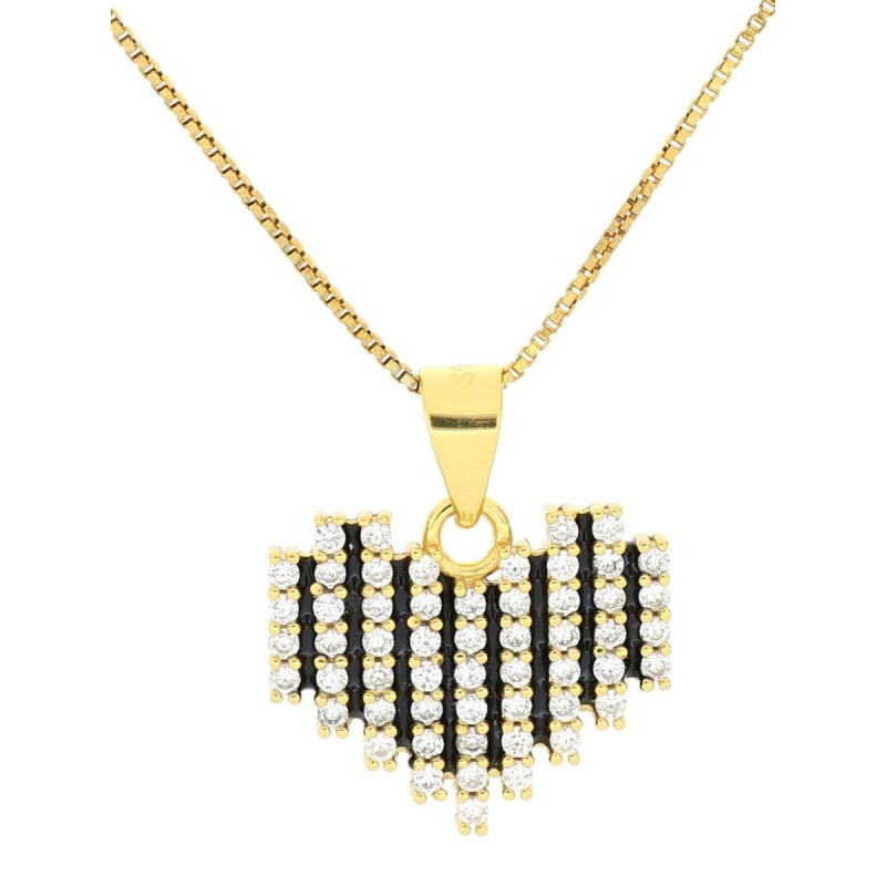 PENDENTE CON CUORE 13 MM MISTI IN ARGENTO 925 CON CATENA