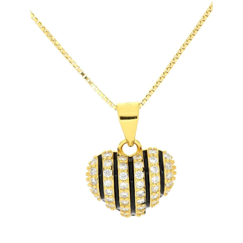 PENDENTE CON CUORE 11 MM MISTI IN ARGENTO 925 CON CATENA