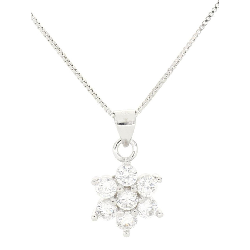PENDENTE FIORE IN ARGENTO 925 ZIRCONATO