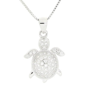 PENDENTE PORTAFORTUNA IN ARGENTO 925 TARTARUGA
