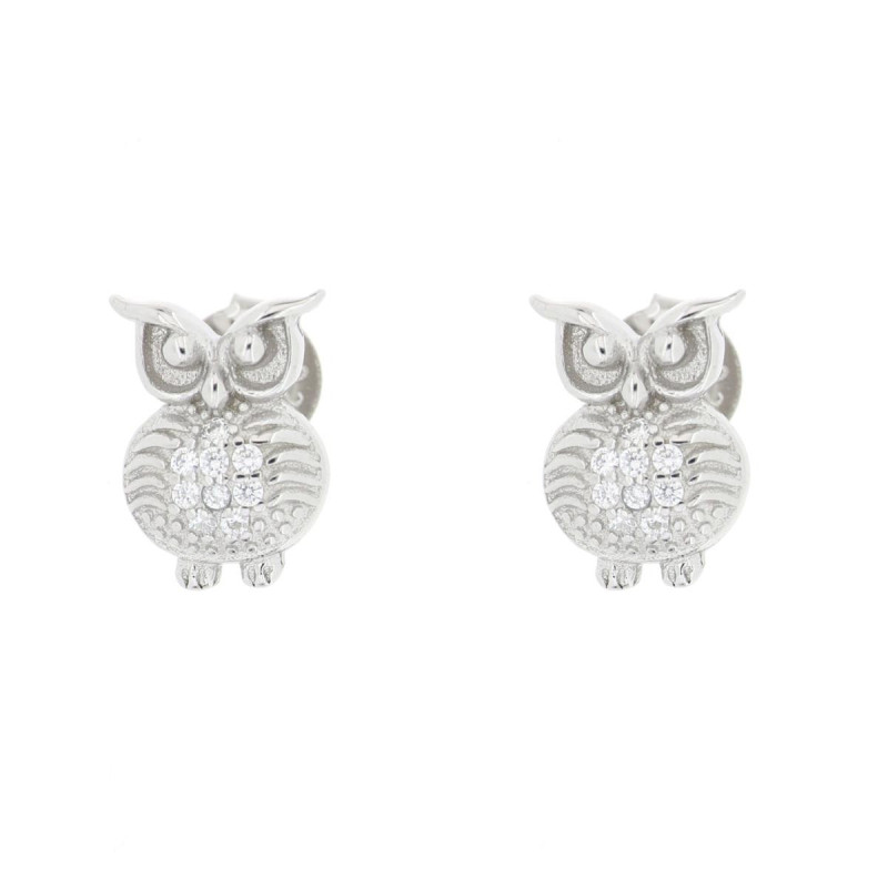 ORECCHINI PORTAFORTUNA IN ARGENTO 925 GUFO