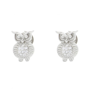 ORECCHINI PORTAFORTUNA IN ARGENTO 925 GUFO