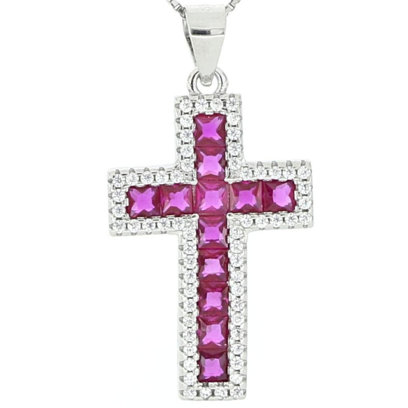 PENDENTE CROCE MM 26X16 IN ARGENTO 925