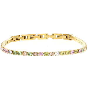 BRACCIALE TENNIS IN ACCIAIO
