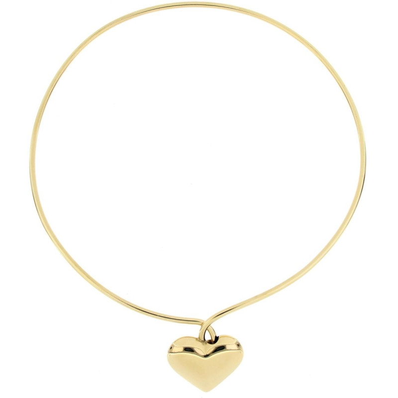 COLLANA ASTERIA CM 93+5 CON CUORE MM 25 ASTERIA IN ACCIAIO
