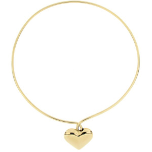 COLLANA ASTERIA CM 93+5 CON CUORE MM 25 ASTERIA IN ACCIAIO