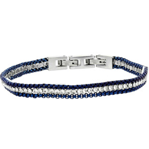 BRACCIALE TENNIS IN ACCIAIO CM 16+5