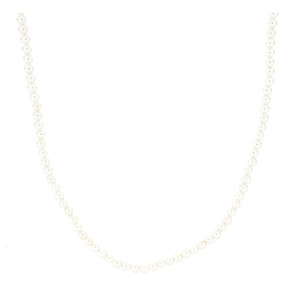 COLLANA CM 44+5 PERLA MM 4 IN ACCIAIO