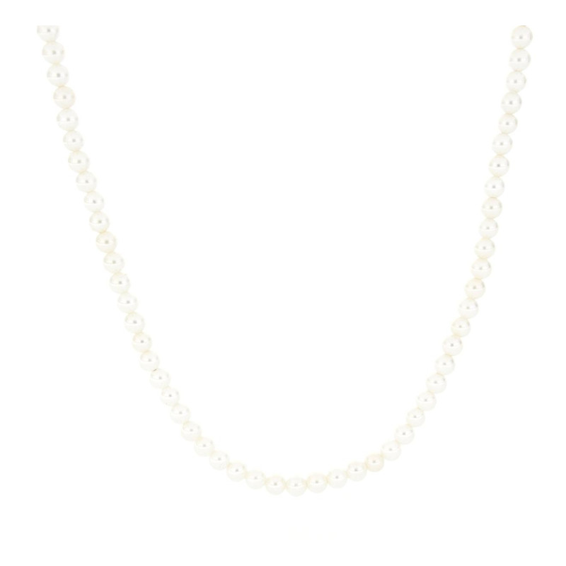 COLLANA CM 44+5 PERLA MM 5 IN ACCIAIO