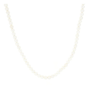 COLLANA CM 44+5 PERLA MM 5 IN ACCIAIO