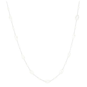 COLLANA CM 80+5 PERLA IN ACCIAIO