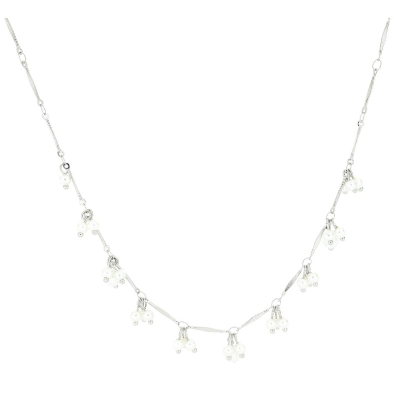 COLLANA CM 38+5 PERLA IN ACCIAIO