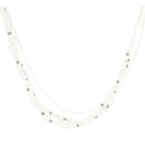 COLLANA CM 40+5 PERLA IN ACCIAIO