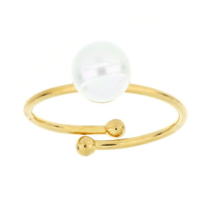 ANELLO PERLA MM 7 IN ACCIAIO