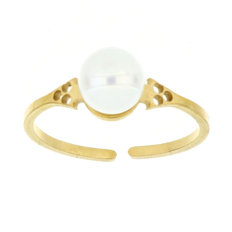 ANELLO PERLA MM 7 IN ACCIAIO