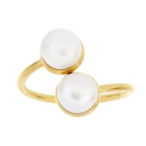 ANELLO PERLA MM 7 IN ACCIAIO