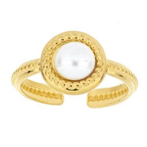 ANELLO PERLA MM 7 IN ACCIAIO