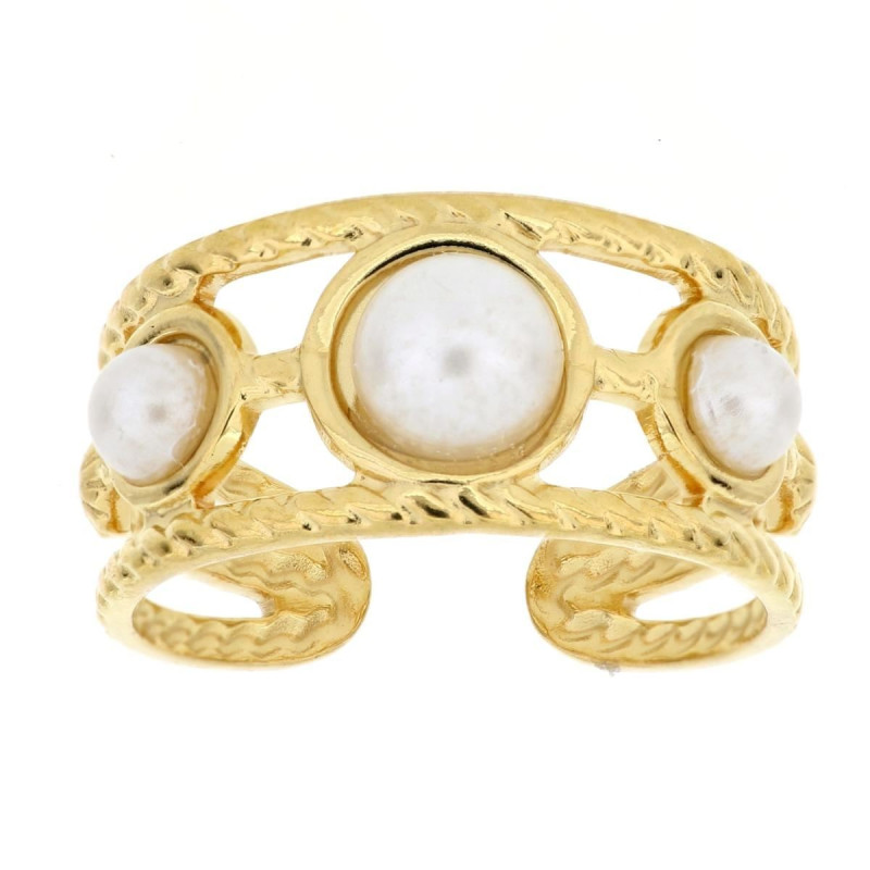 ANELLO PERLA MM 6 IN ACCIAIO