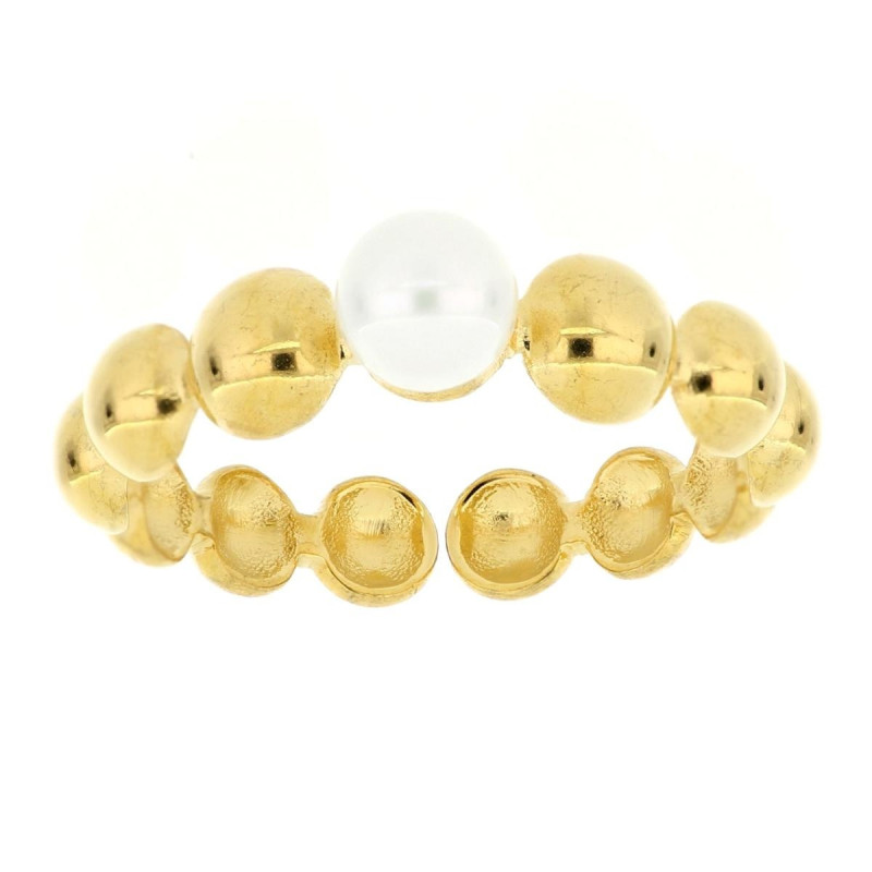 ANELLO PERLA MM 3 IN ACCIAIO