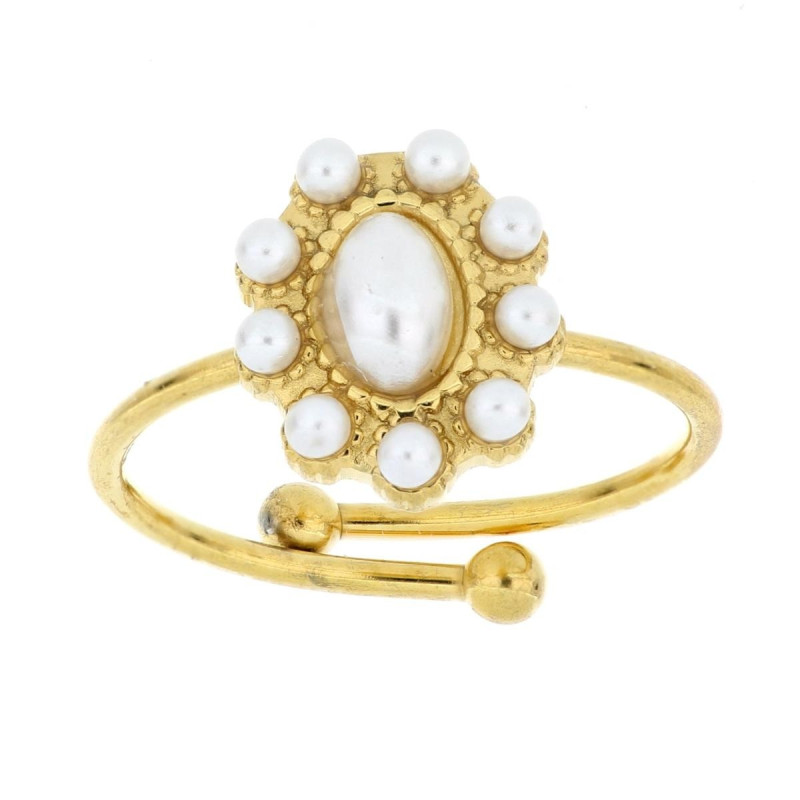 ANELLO PERLA IN ACCIAIO