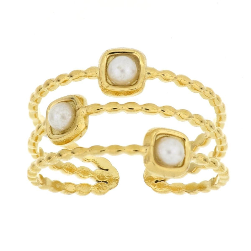 ANELLO PERLA IN ACCIAIO