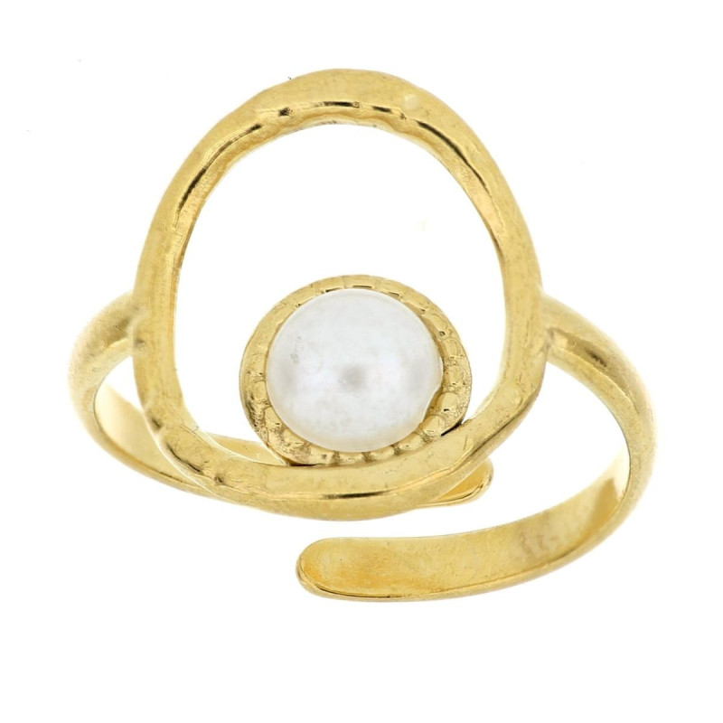 ANELLO PERLA IN ACCIAIO