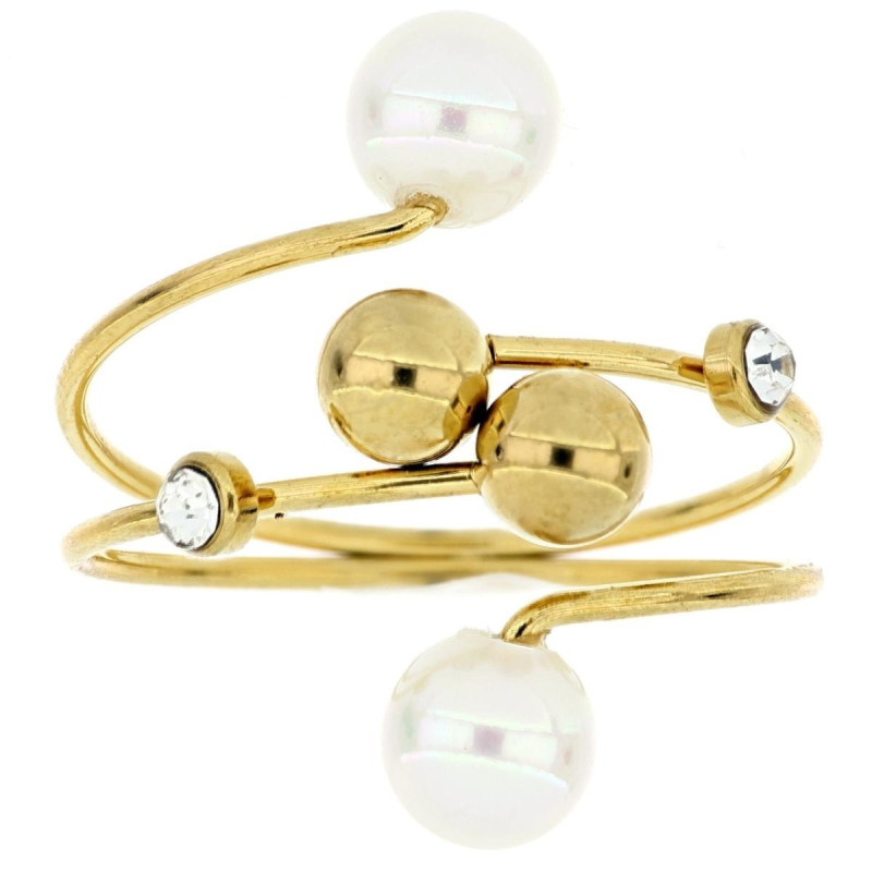 ANELLO PERLA MM 6 IN ACCIAIO