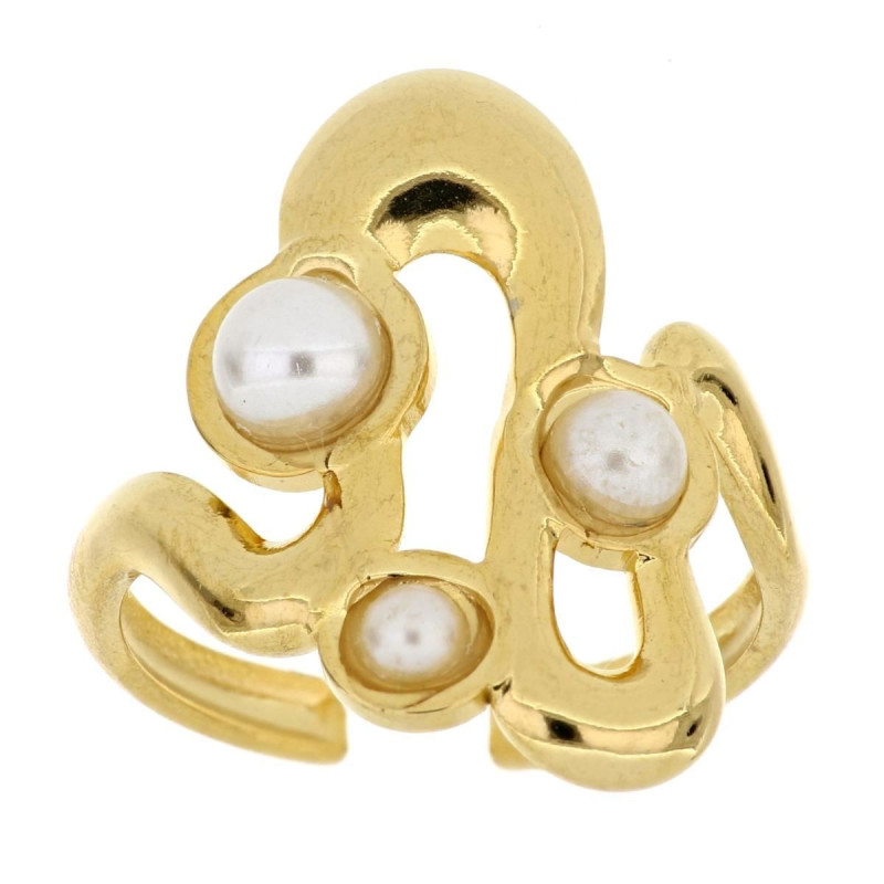 ANELLO PERLA IN ACCIAIO