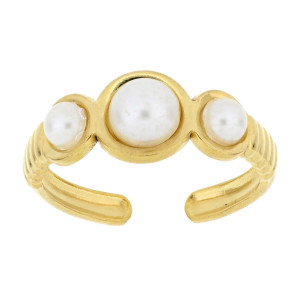 ANELLO PERLA MM 5 IN ACCIAIO