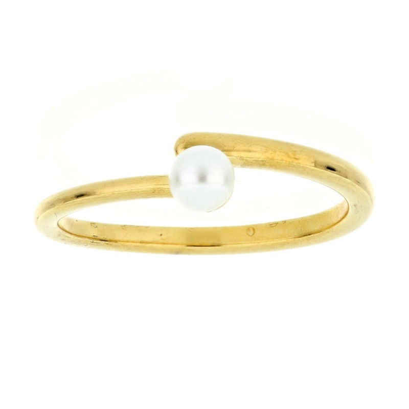 ANELLO PERLA MM 5 IN ACCIAIO