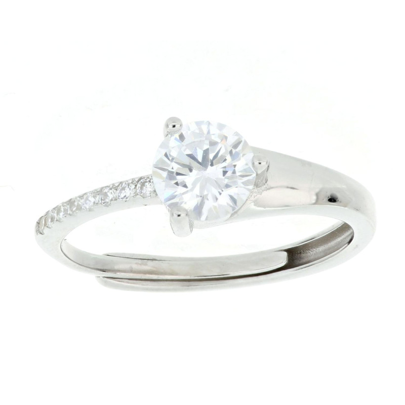 ANELLO PUNTO LUCE MM 6 IN ARGENTO 925