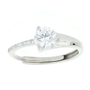 ANELLO PUNTO LUCE MM 6 IN ARGENTO 925