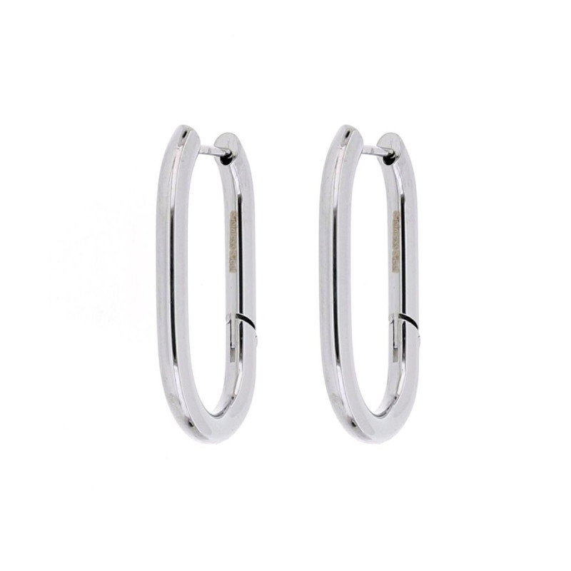 ORECCHINI CERCHIO ACCIAIO MM 17x28