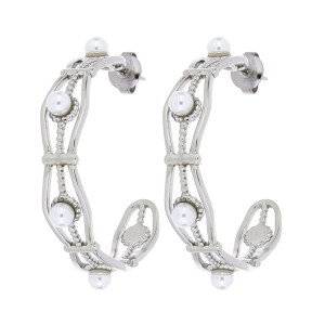 ORECCHINI CERCHIO ACCIAIO MM 37