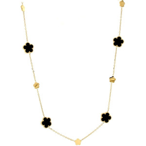 COLLANA CM 88+5 CALLIOPE IN ACCIAIO FIORE MM 15