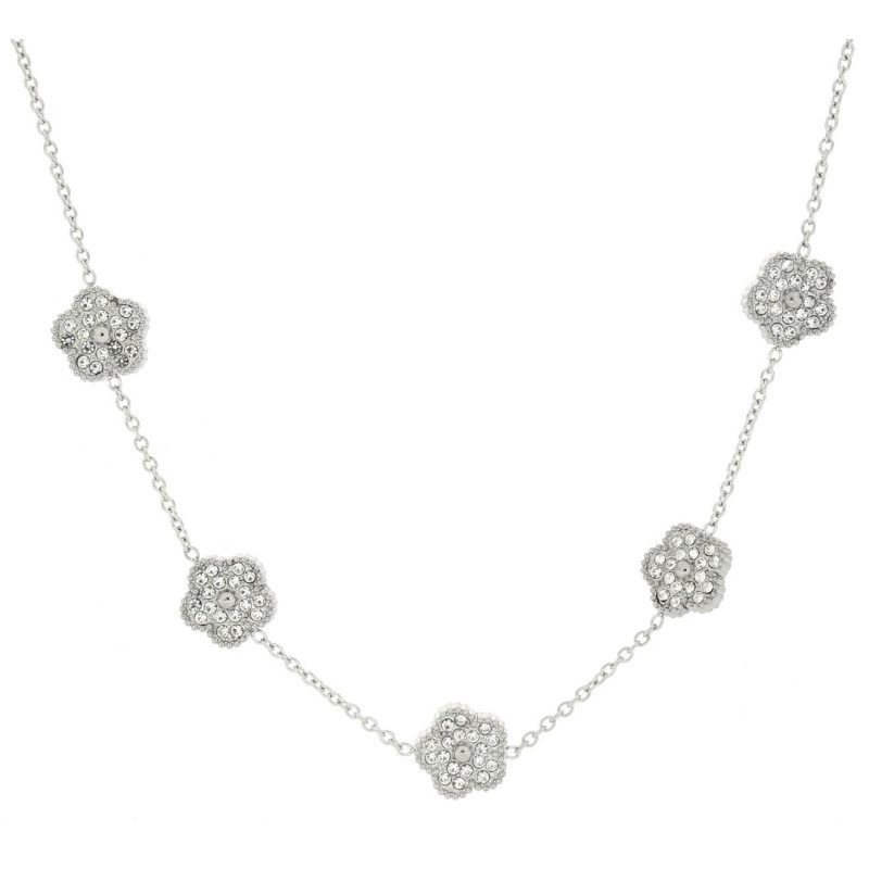 COLLANA CM 40+5 CALLIOPE IN ACCIAIO FIORE MM 13