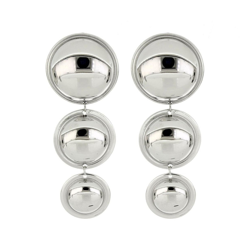 ORECCHINI CM 7 ASTERIA IN ACCIAIO SFERA MM 27