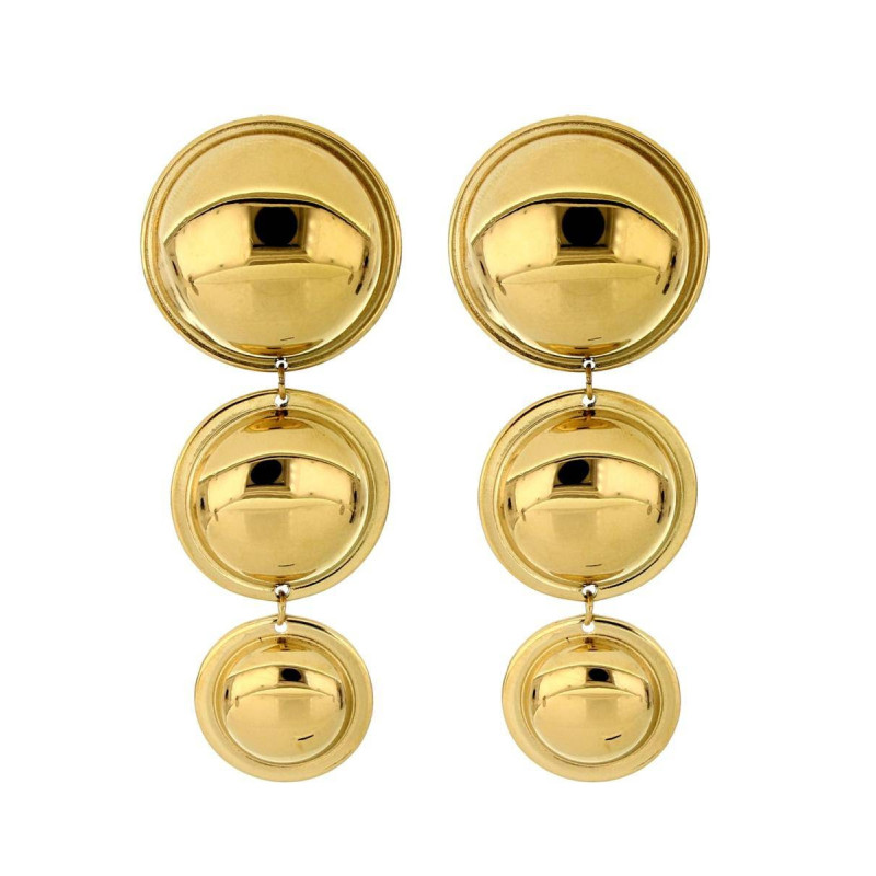 ORECCHINI CM 7 ASTERIA IN ACCIAIO SFERA MM 27