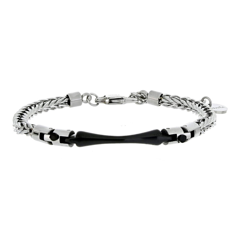 BRACCIALE CM 19+4 UOMO IN ACCIAIO E CERAMICA