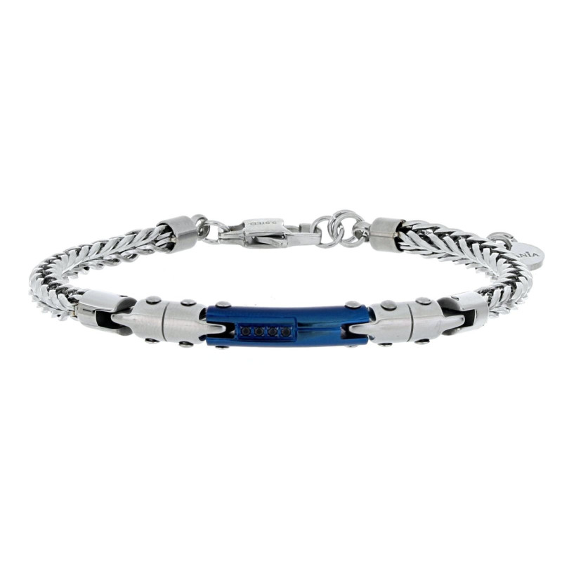 BRACCIALE CM 19+4 UOMO IN ACCIAIO E CERAMICA