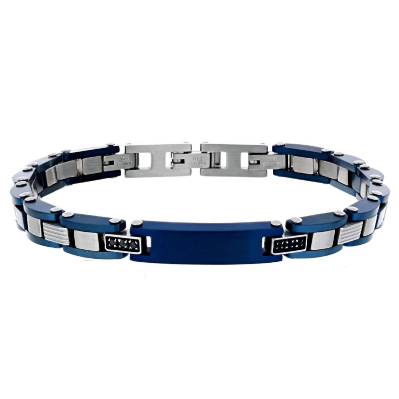 BRACCIALE CM 19+3 UOMO IN ACCIAIO E CERAMICA