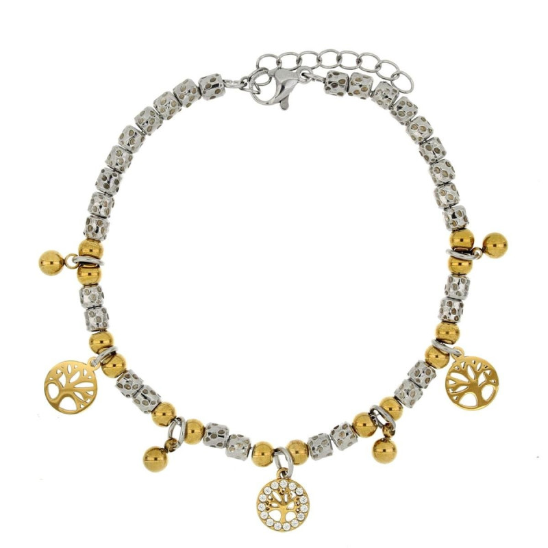 BRACCIALE CM 17+4 TYCHE IN ACCIAIO